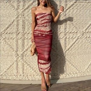 Zara Printed Midi Dress